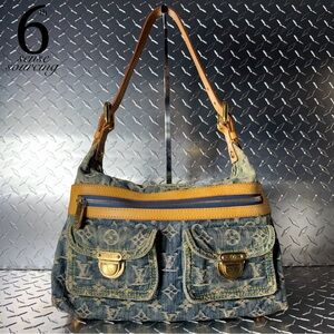 Louis Vuitton Vintage Baggy PM Monogram Denim Bag in Blue